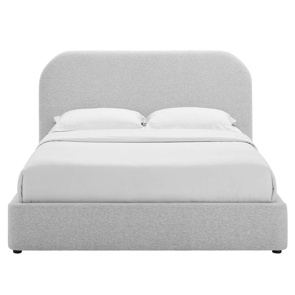 Keynote Upholstered Full Size Fabric Curved Platform Bed by Modway