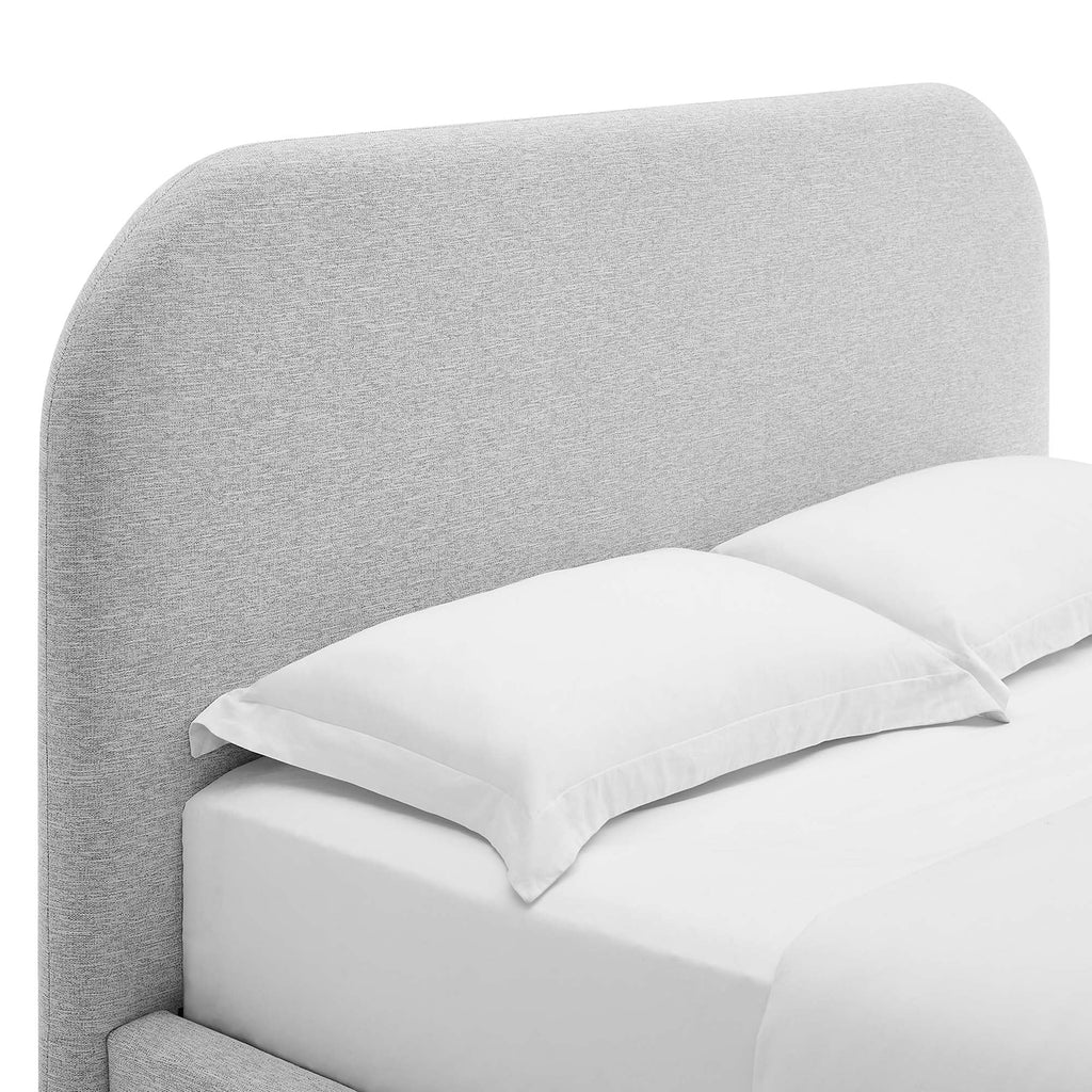 Keynote Upholstered Full Size Fabric Curved Platform Bed by Modway