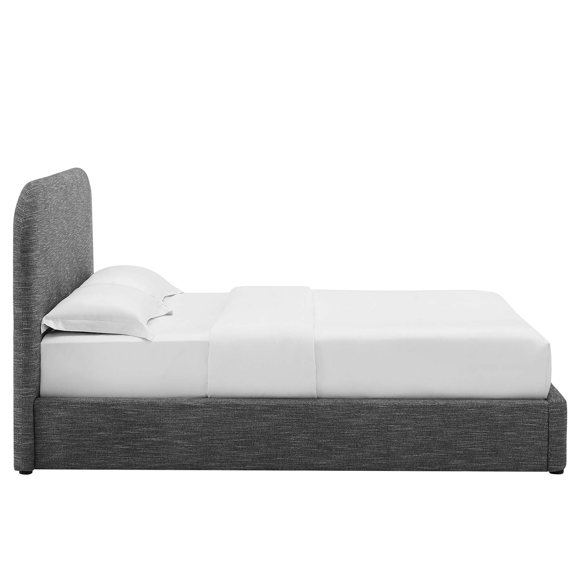 Keynote Upholstered Full Size Fabric Curved Platform Bed by Modway