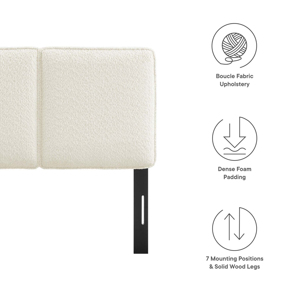 Lindee Boucle Fabric Twin Headboard by Modway