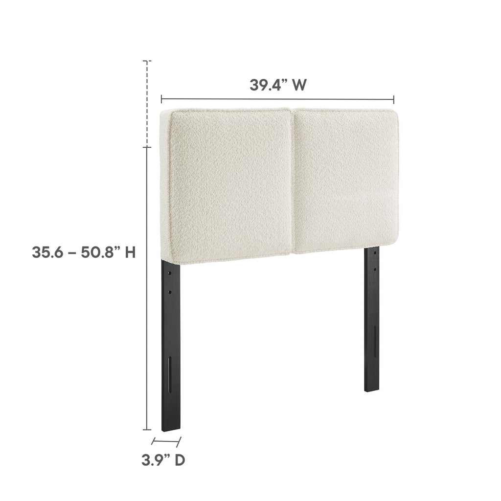 Lindee Boucle Fabric Twin Headboard by Modway
