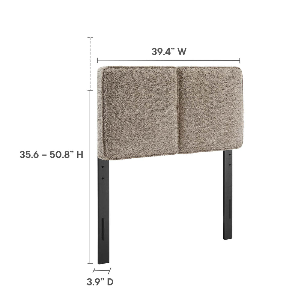 Lindee Boucle Fabric Twin Headboard by Modway