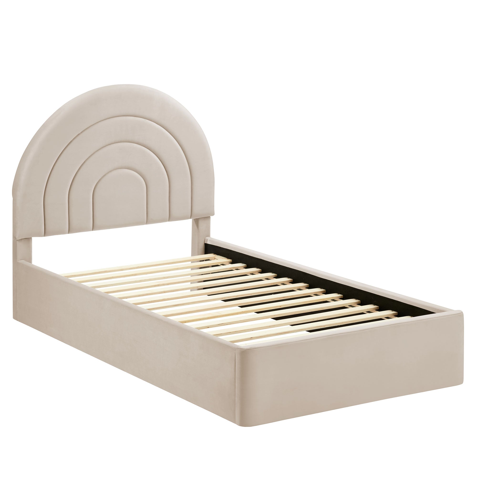 Solana Arched Performance Velvet Twin Platform Bed