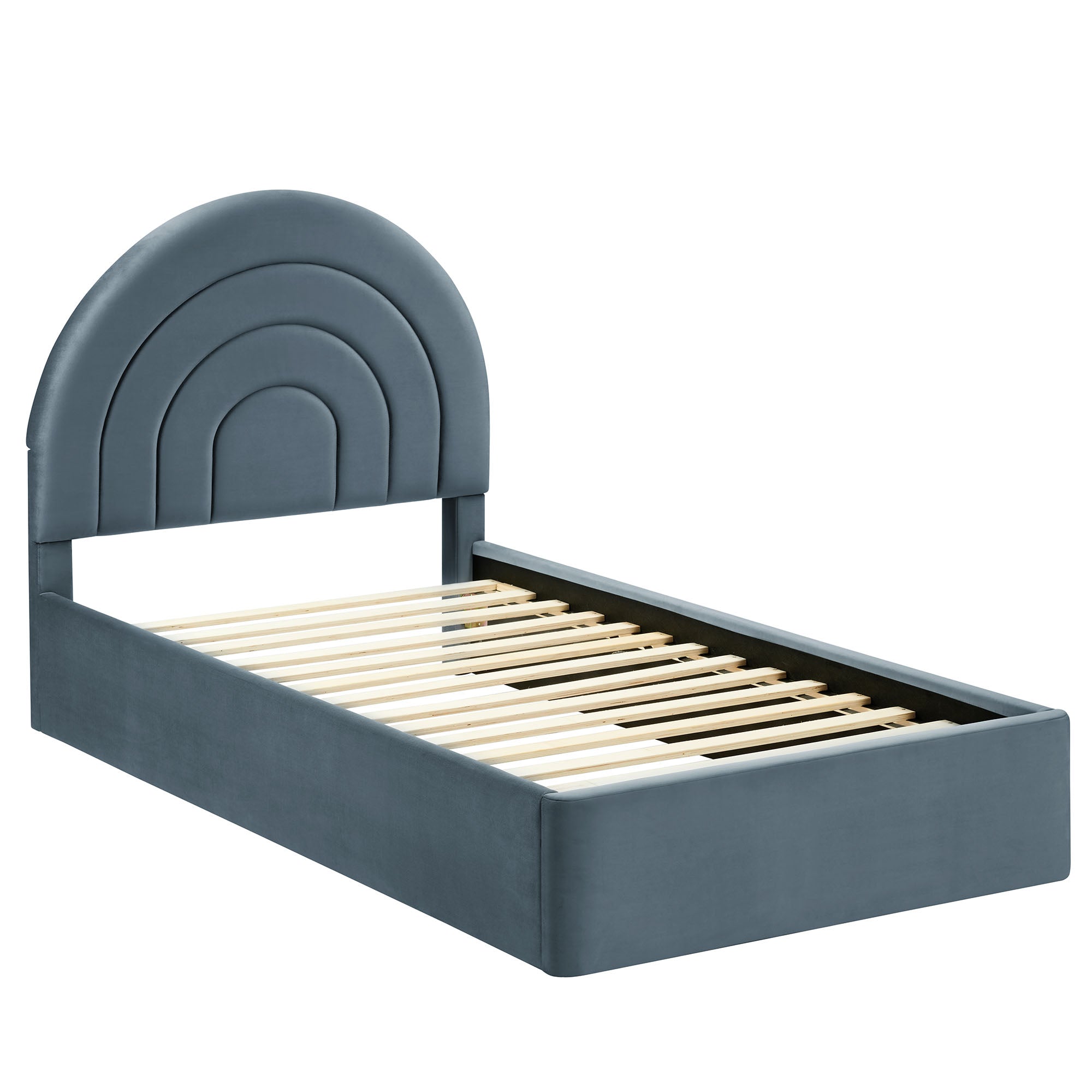 Solana Arched Performance Velvet Twin Platform Bed