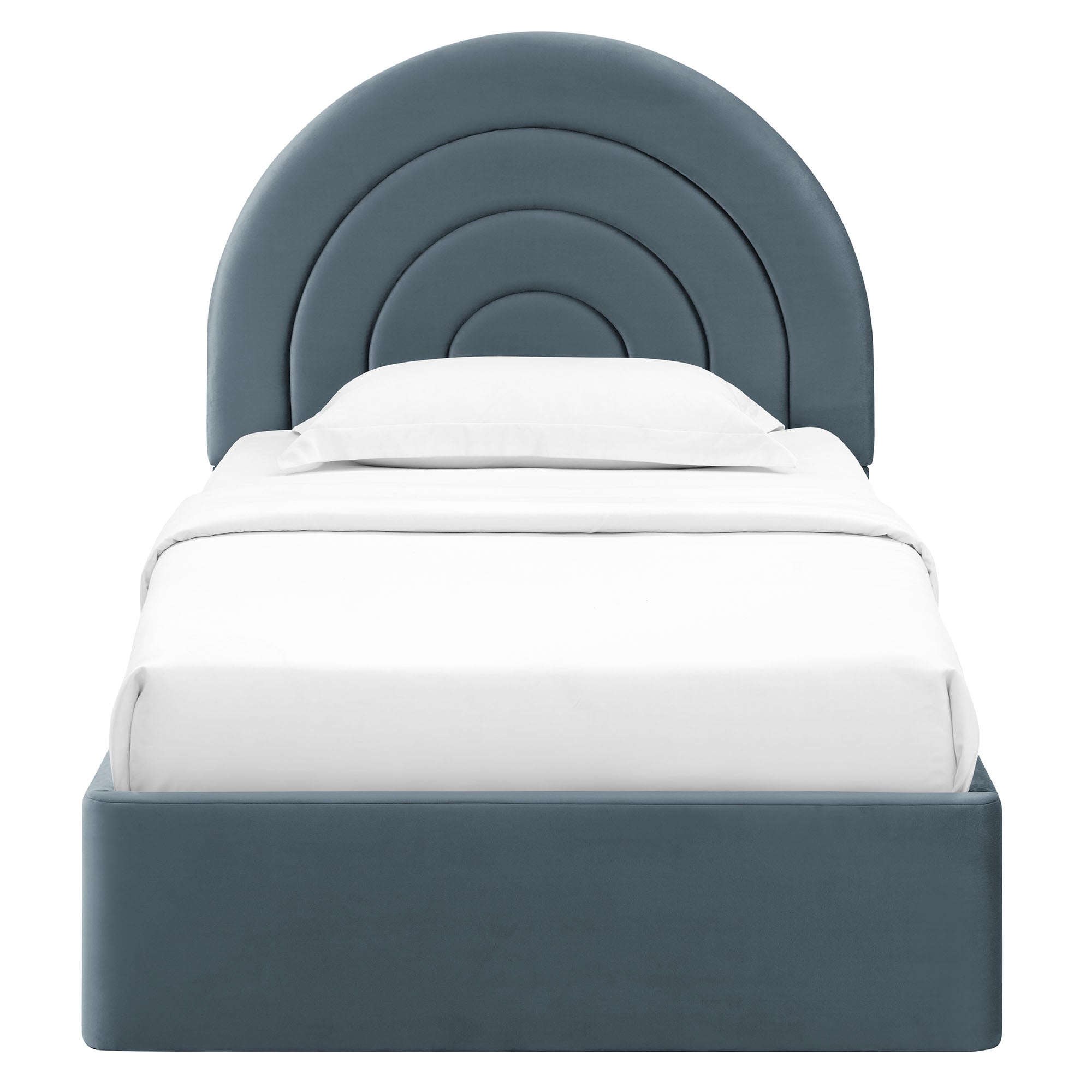 Solana Arched Performance Velvet Twin Platform Bed