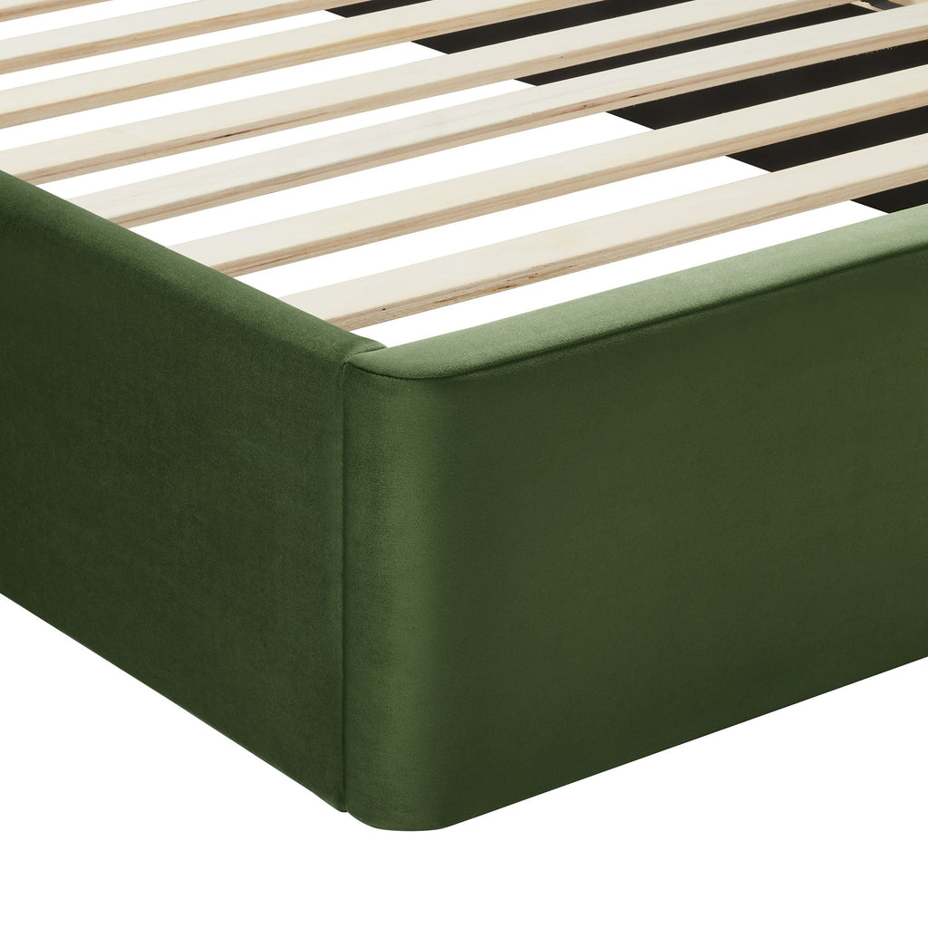 Solana Arched Performance Velvet Twin Platform Bed