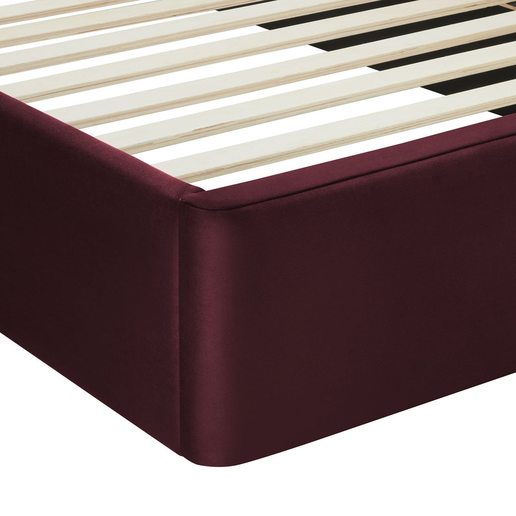 Solana Arched Performance Velvet Twin Platform Bed