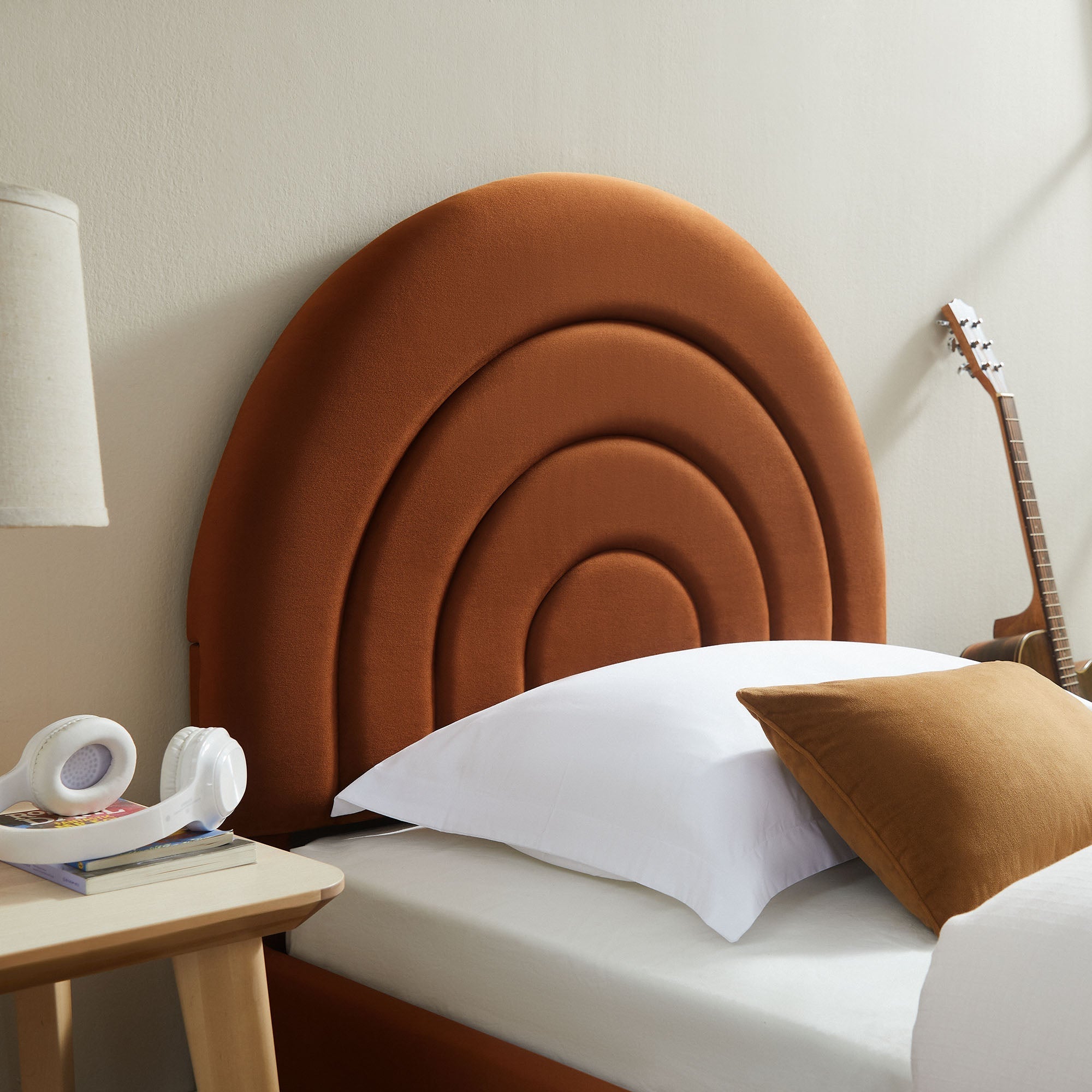 Solana Arched Performance Velvet Twin Platform Bed
