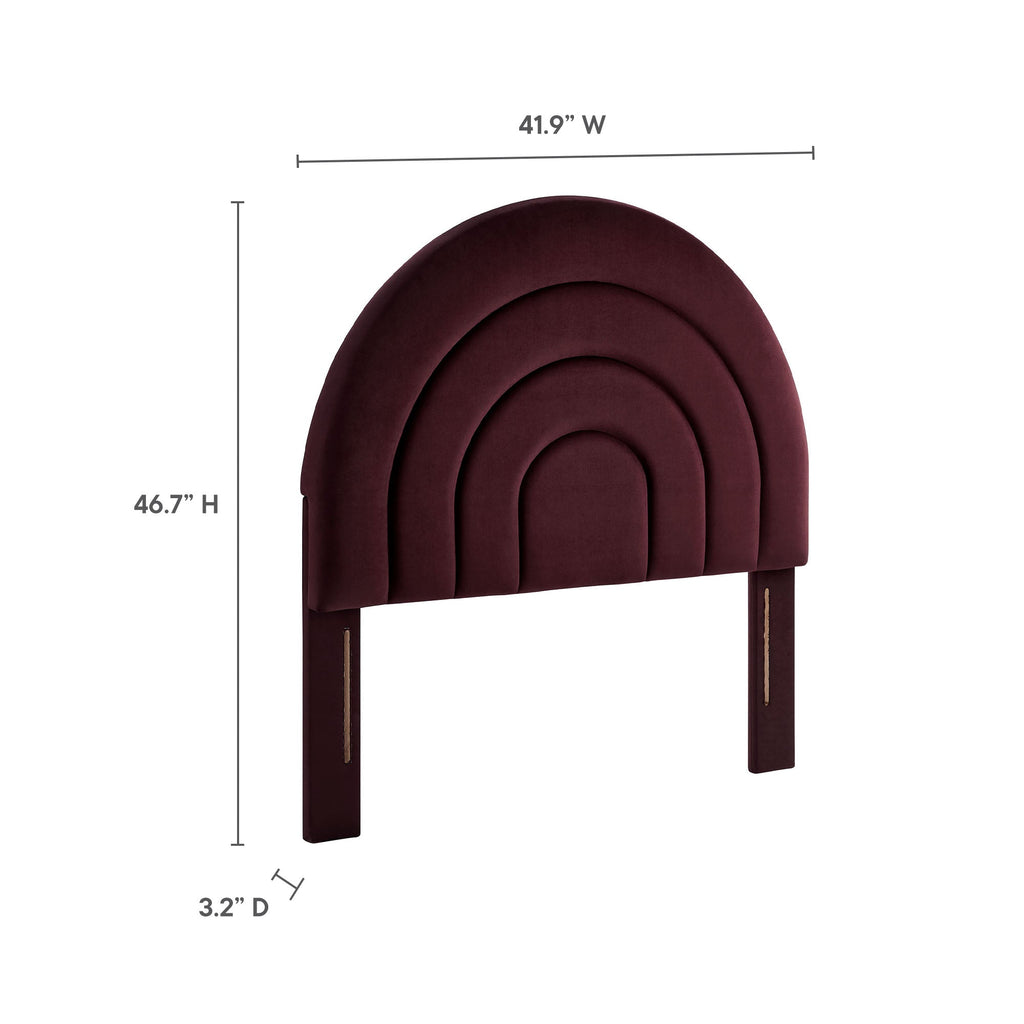Solana Arched Performance Velvet Twin Headboard by Modway