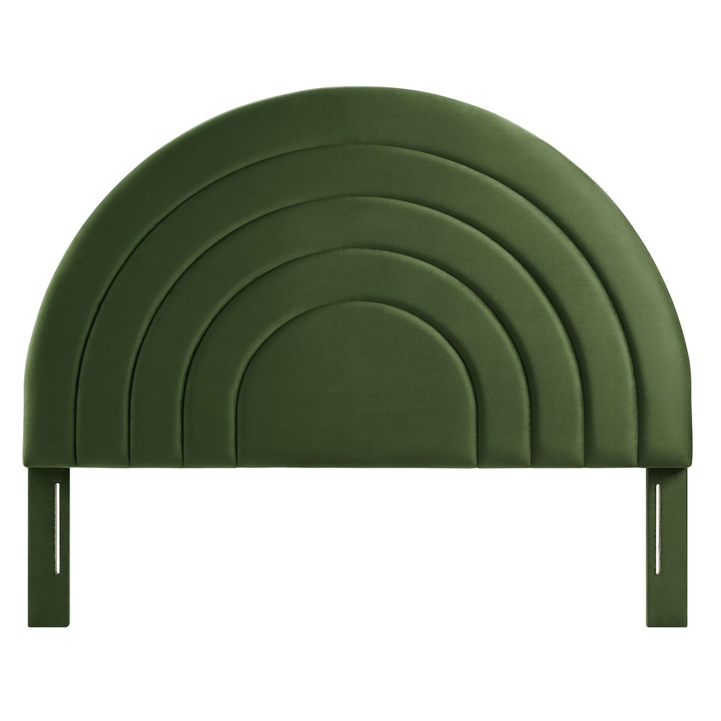 Solana Arched Performance Velvet Queen Headboard