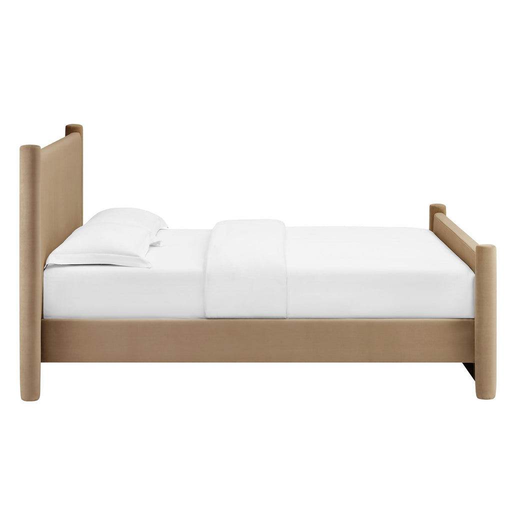 Rael Performance Velvet Queen Platform Bed by Modway