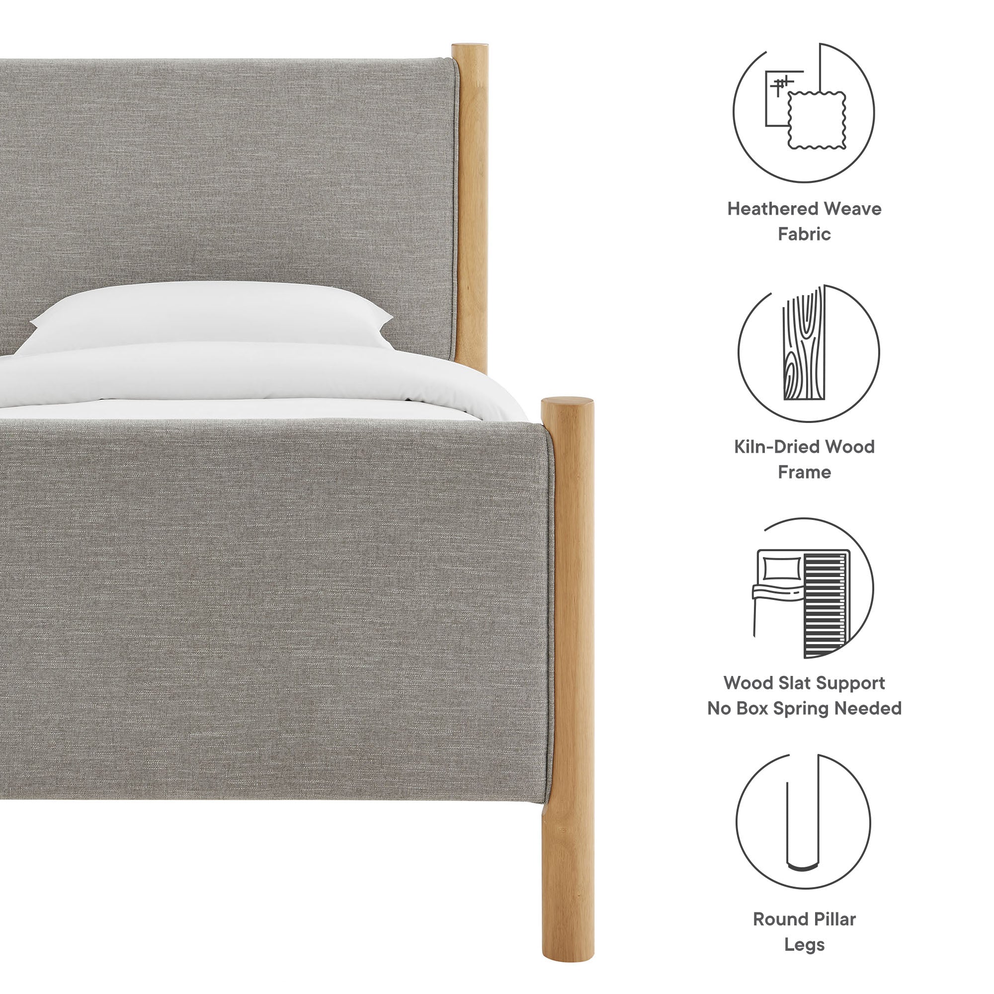 Maven Twin Size Fabric Upholstered Platform Bed by Modway