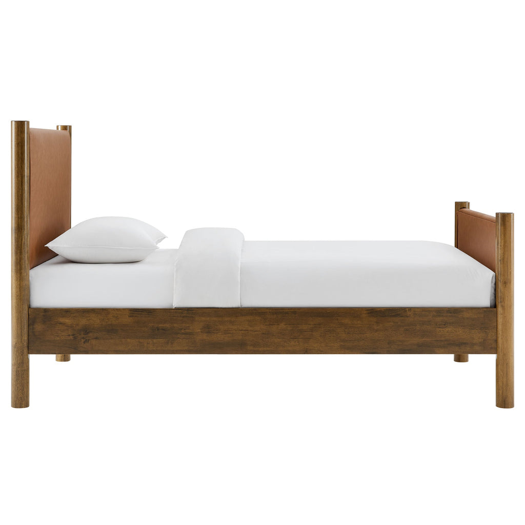 Maven Twin Size Vegan Leather Upholstered Platform Bed by Modway