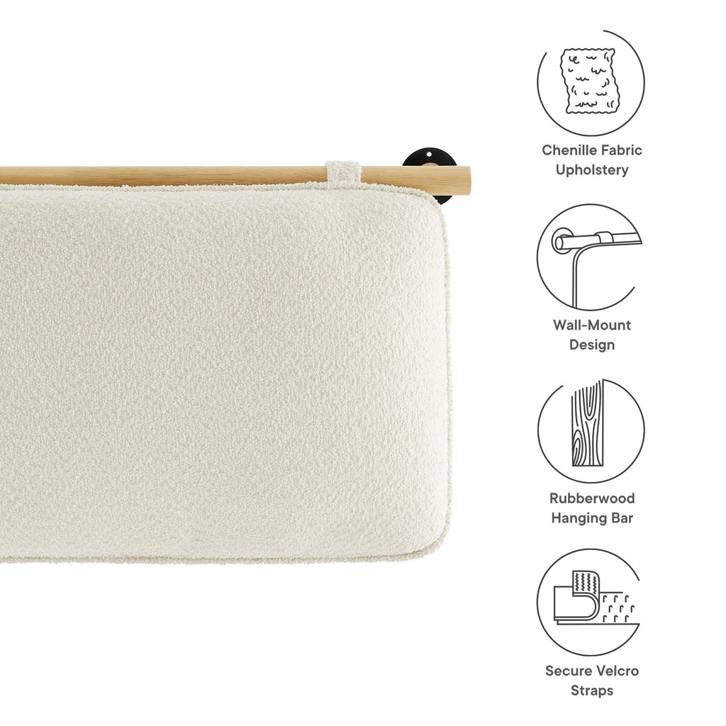 Anela Wall-Mounted Chenille Upholstered Twin Headboard