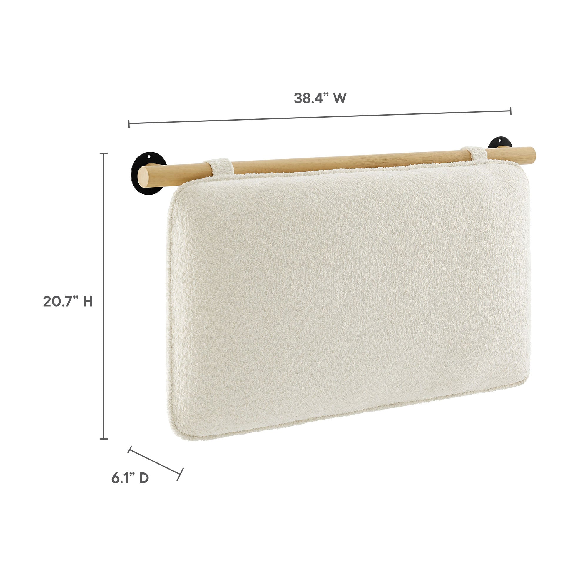 Anela Wall-Mounted Chenille Upholstered Twin Headboard