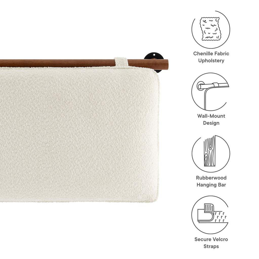 Anela Wall-Mounted Chenille Upholstered Twin Headboard