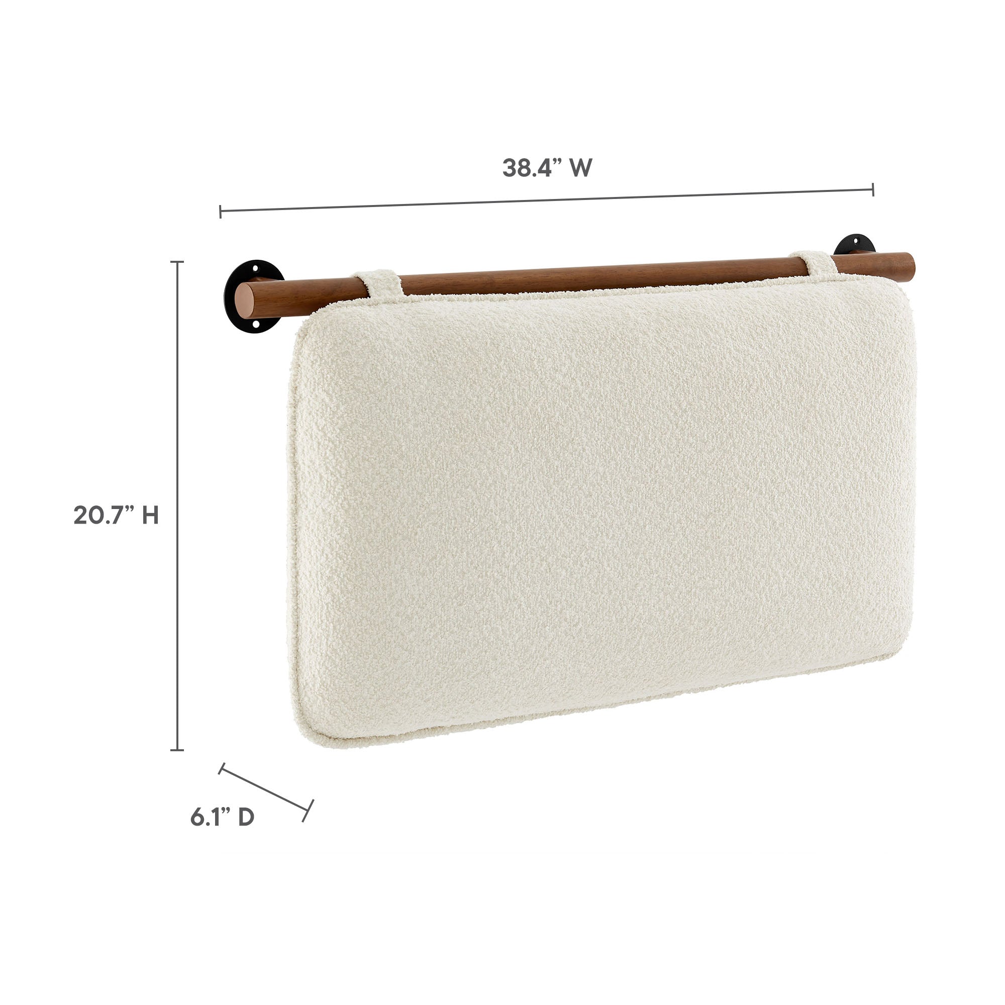 Anela Wall-Mounted Chenille Upholstered Twin Headboard