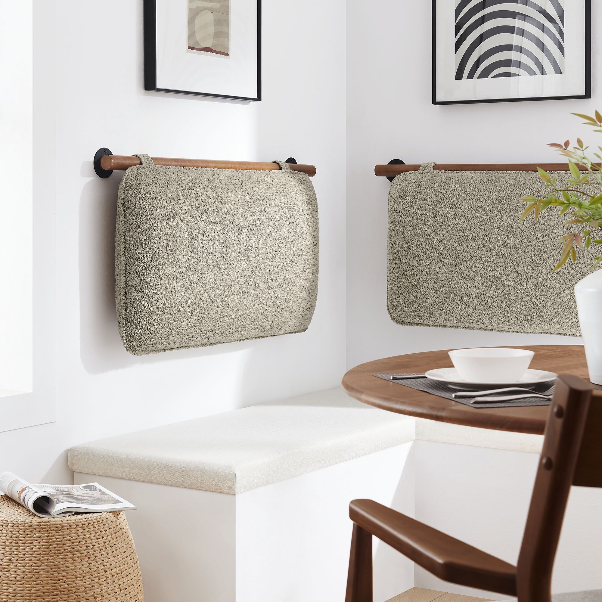 Anela Wall-Mounted Chenille Upholstered Twin Headboard