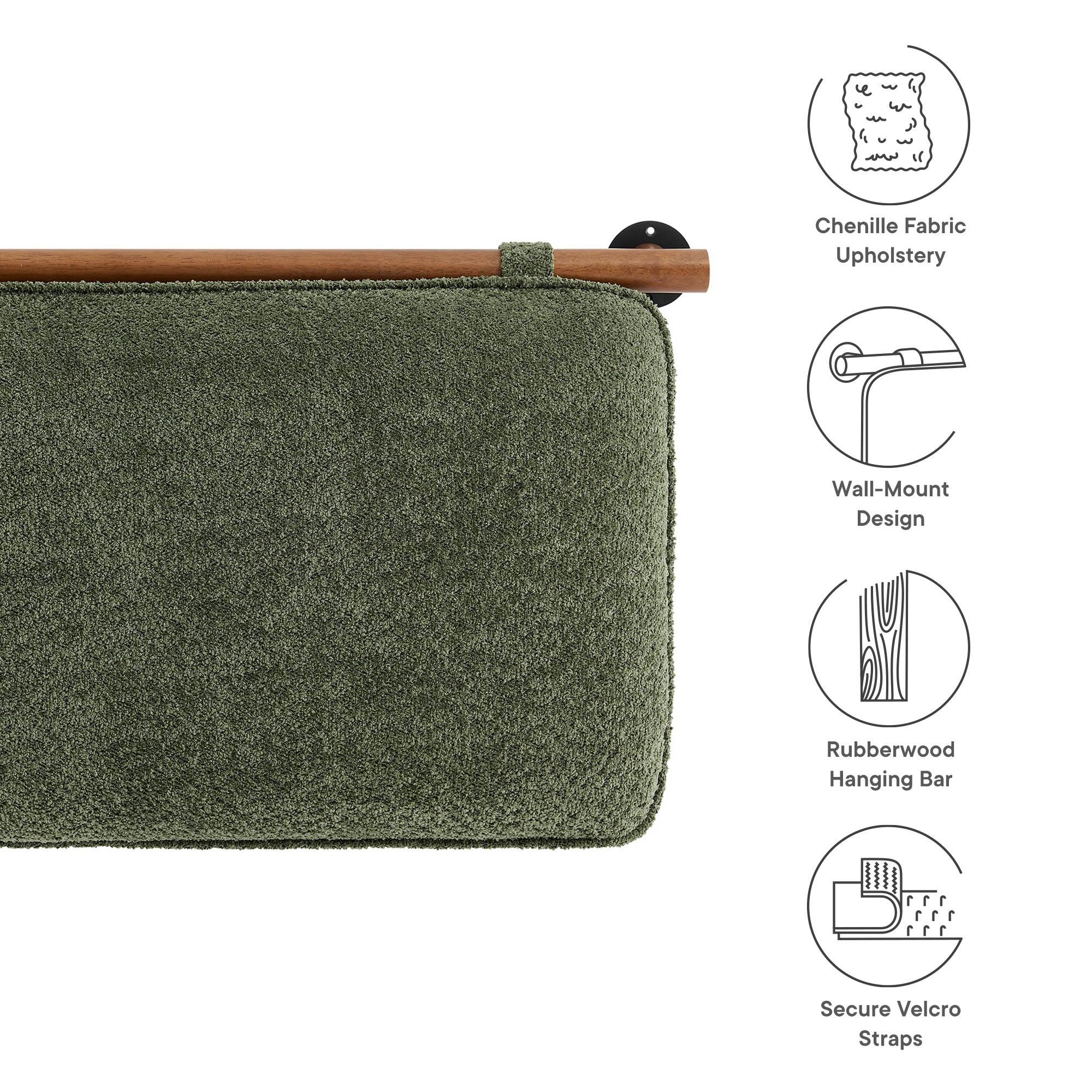 Anela Wall-Mounted Chenille Upholstered Twin Headboard