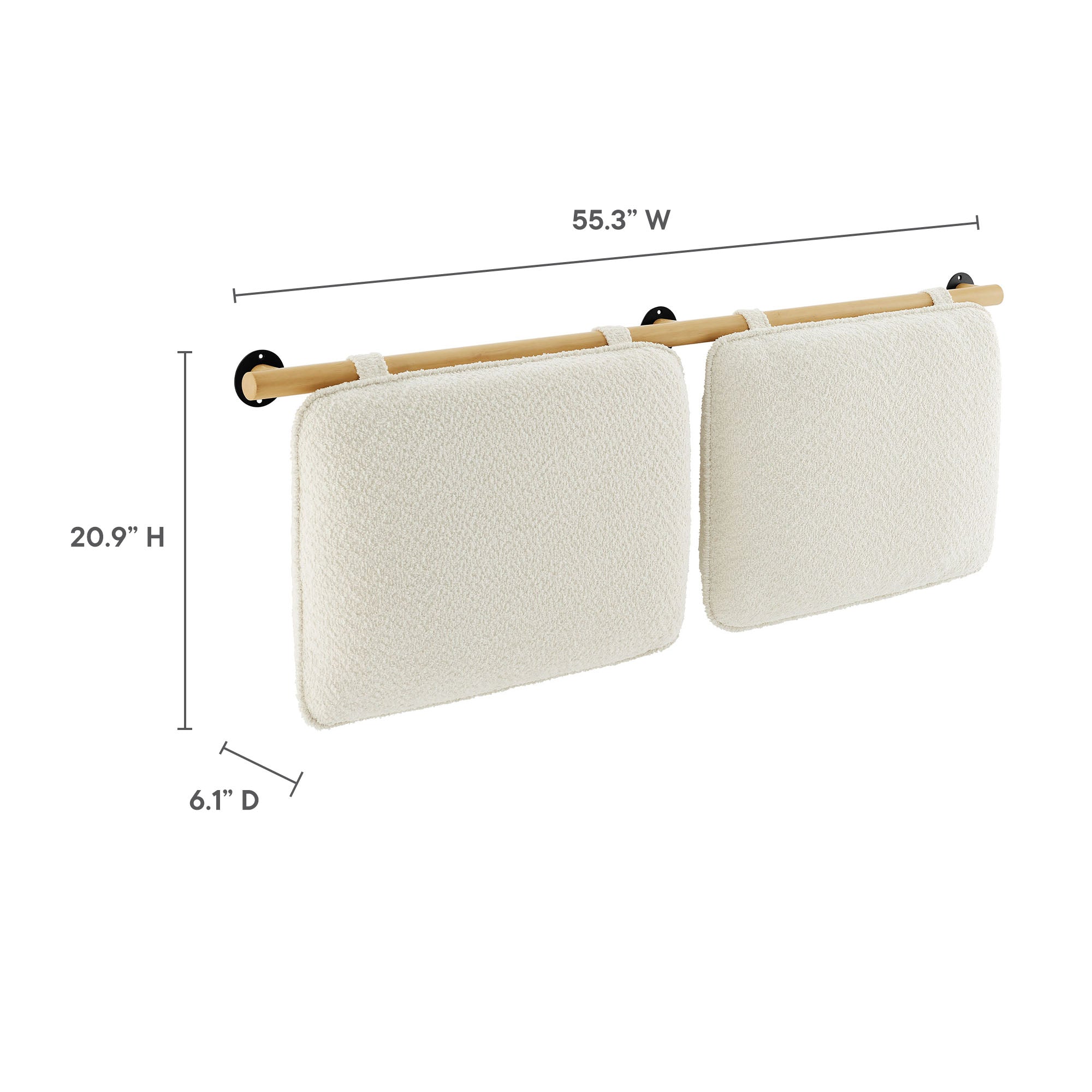 Anela Wall-Mounted Chenille Upholstered Full Headboard by Modway