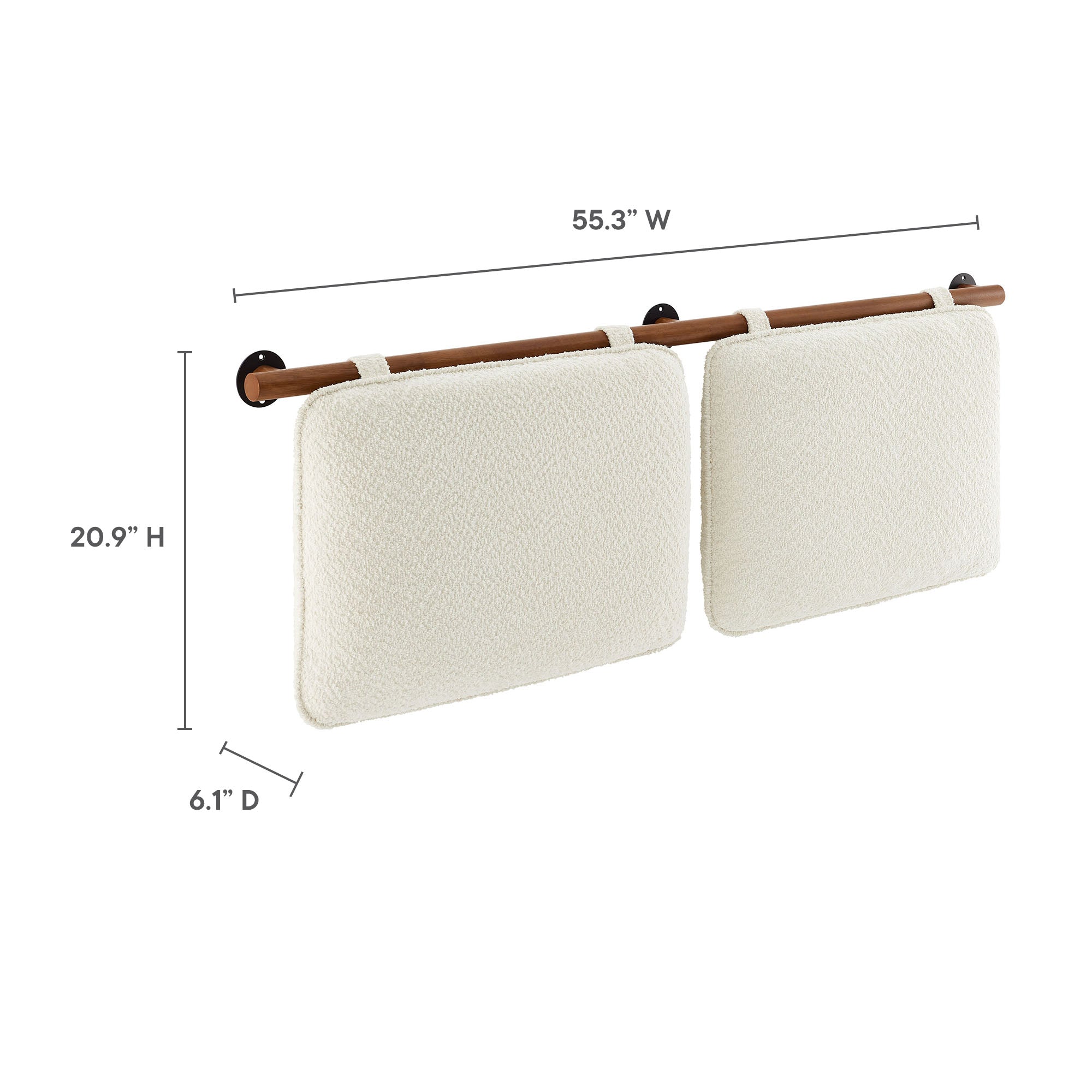 Anela Wall-Mounted Chenille Upholstered Full Headboard by Modway