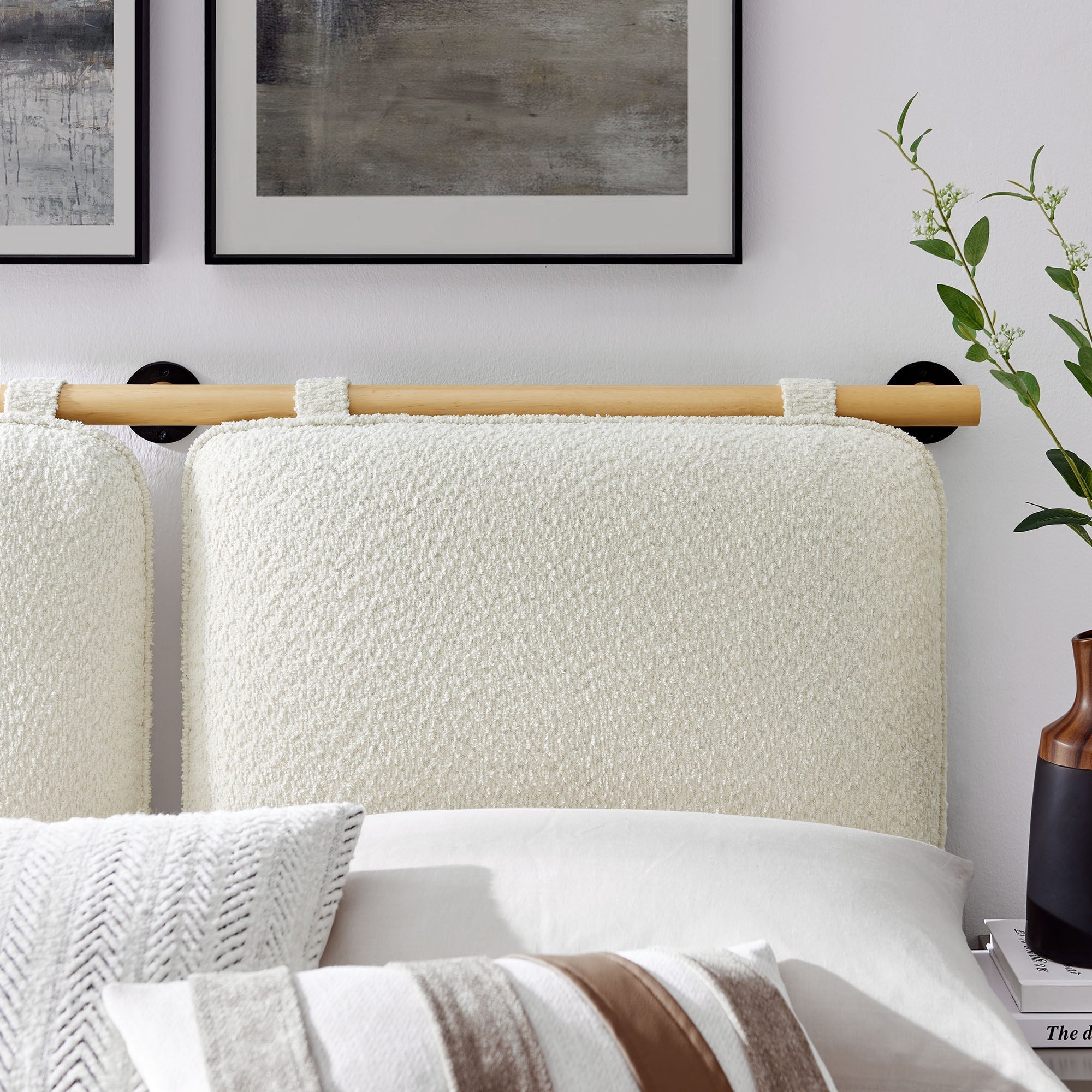 Anela Wall-Mounted Chenille Upholstered King Size Headboard