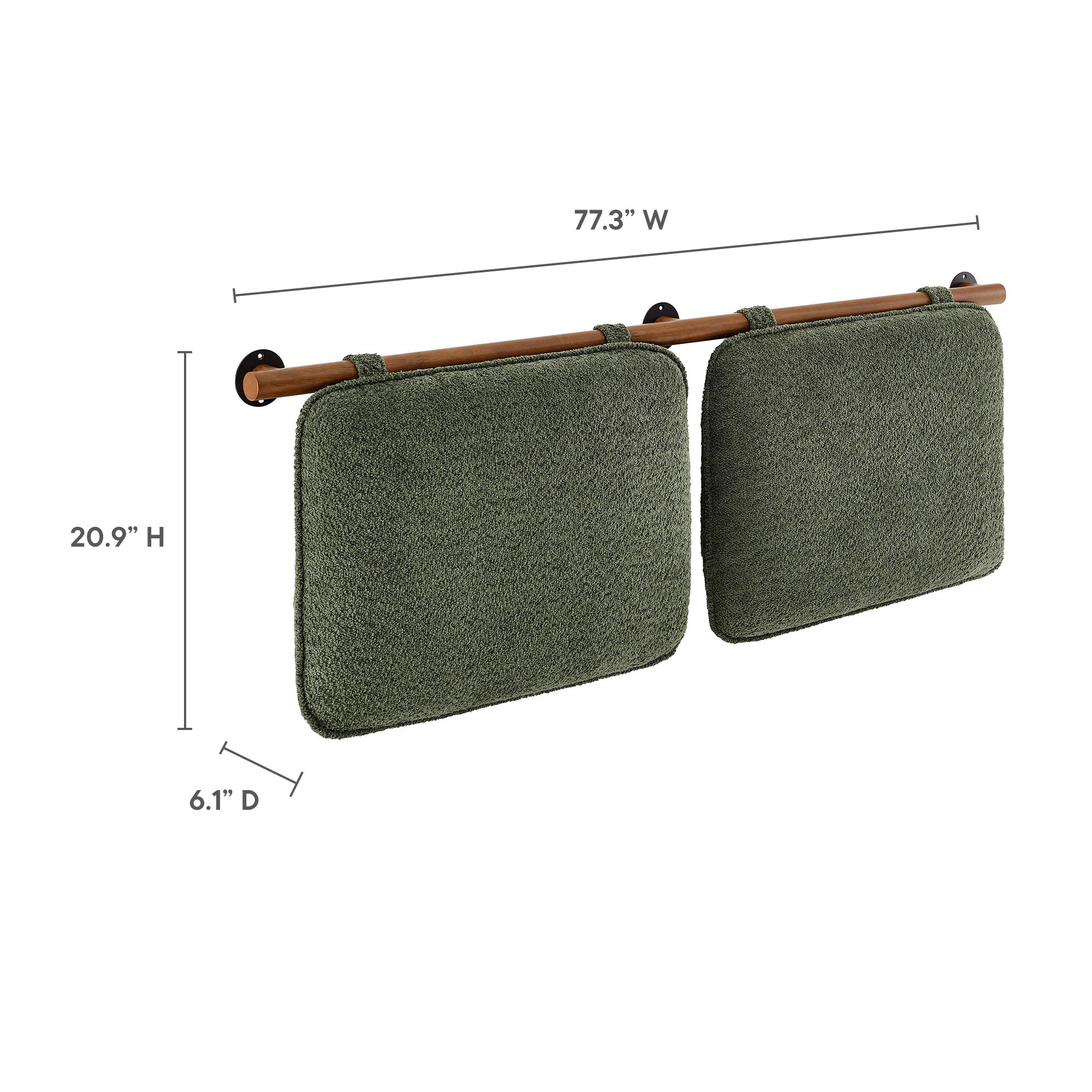 Anela Wall-Mounted Chenille Upholstered King Size Headboard