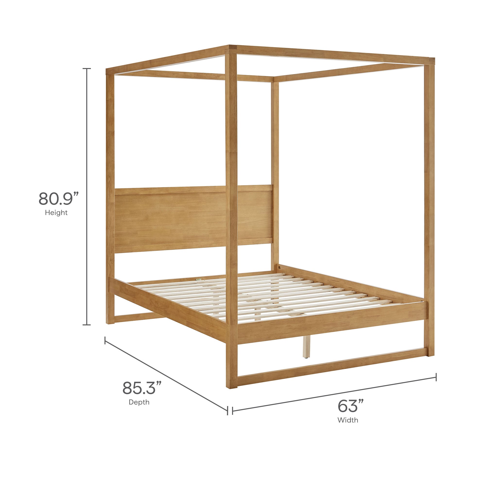 Alva Queen Wood Canopy Platform Bed by Modway