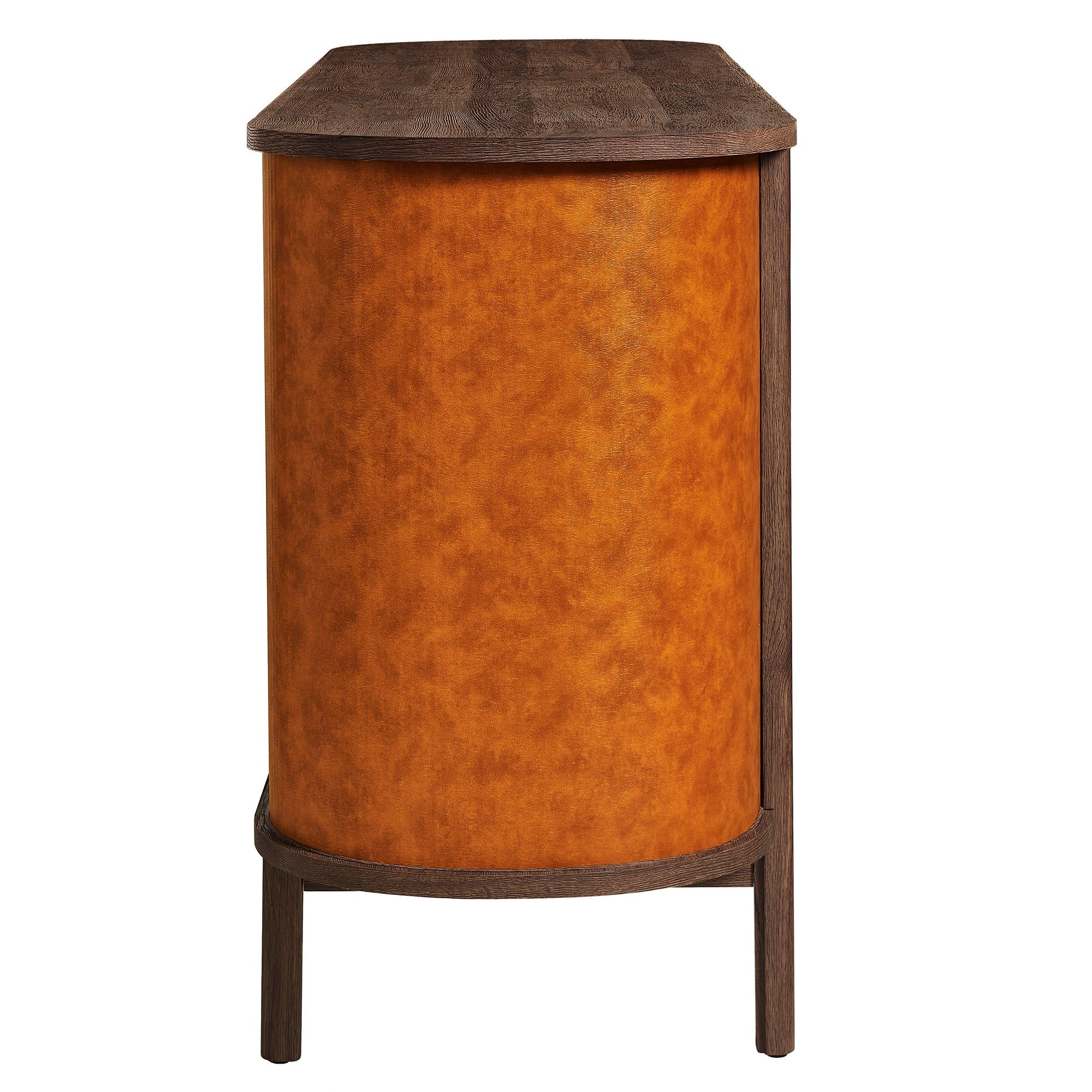Coralie Curved 6-Drawer Vegan Leather Oval Dresser by Modway