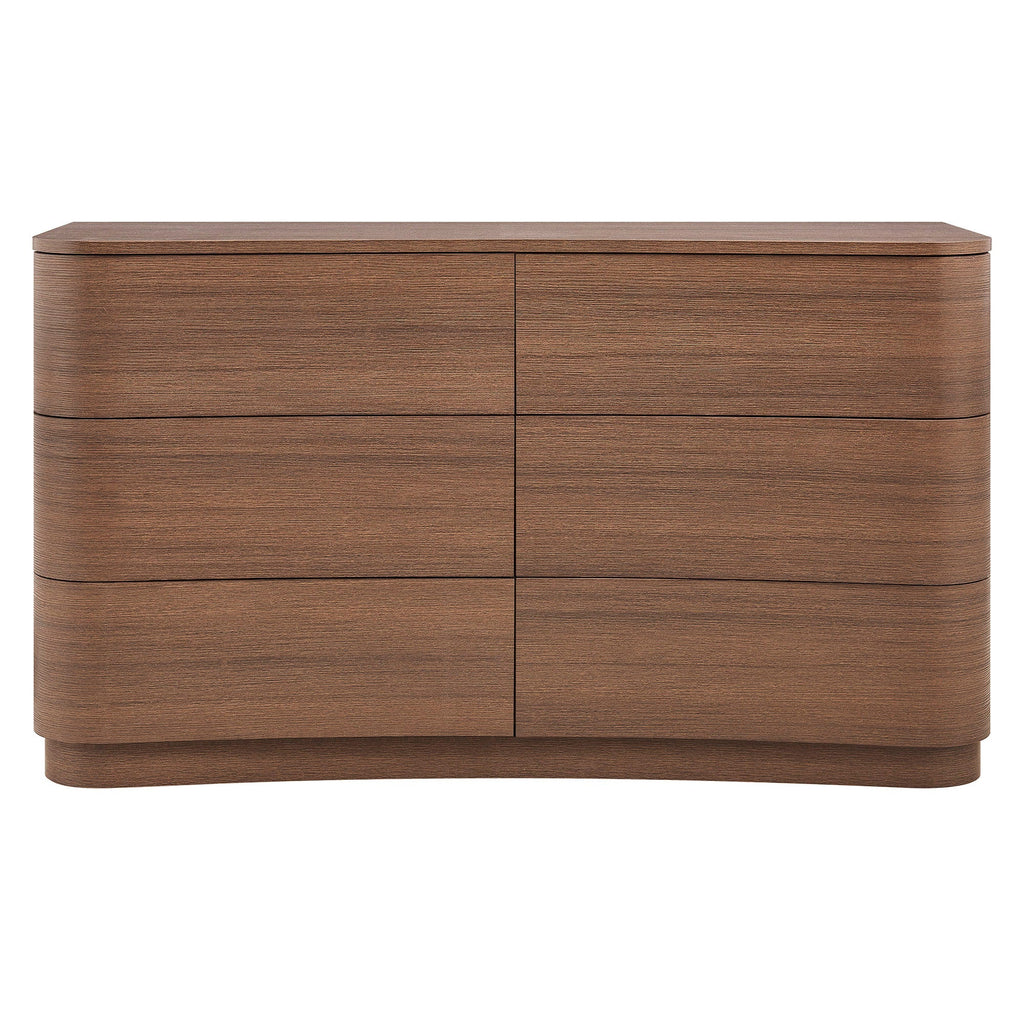 Mirae 6-Drawer Curved Dresser by Modway