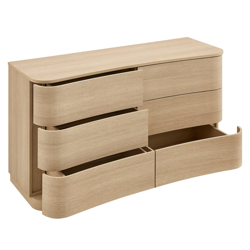 Mirae 6-Drawer Curved Dresser by Modway
