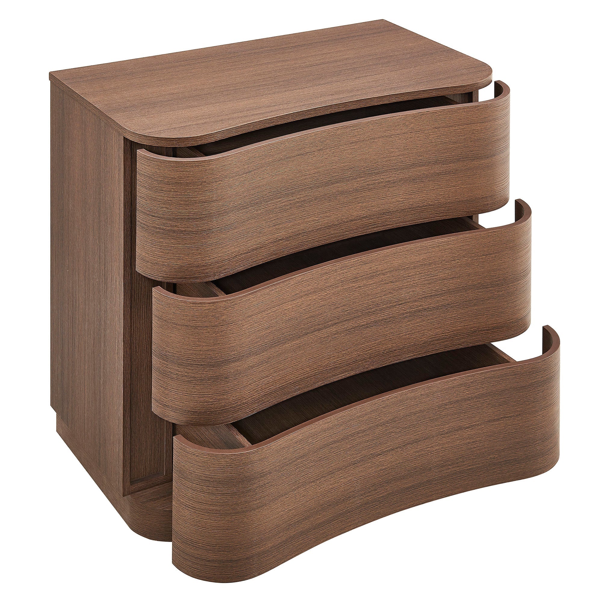 Mirae 3-Drawer Curved Compact Dresser by Modway