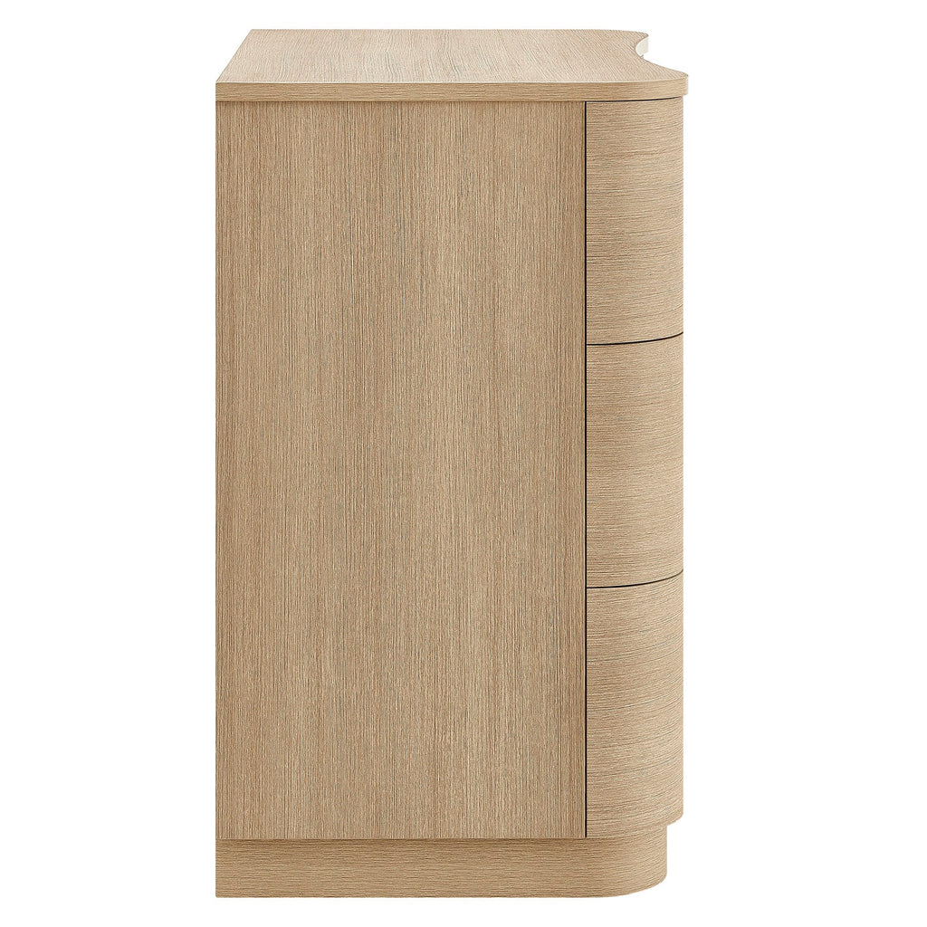 Mirae 3-Drawer Curved Compact Dresser by Modway
