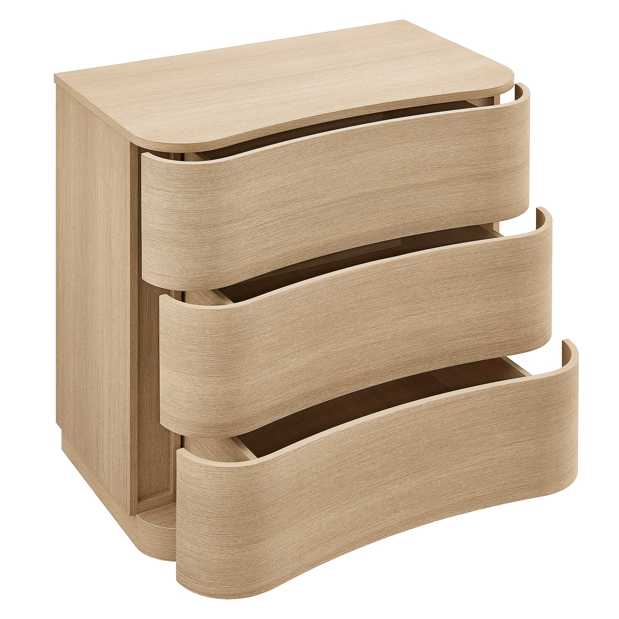 Mirae 3-Drawer Curved Compact Dresser by Modway