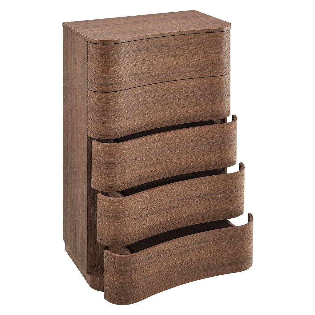 Mirae 5-Drawer Curved Dresser Chest by Modway