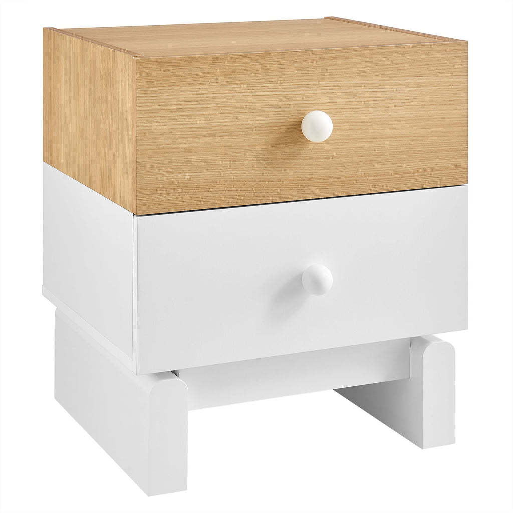 Nolia 2-Drawer Color Block Nightstand by Modway