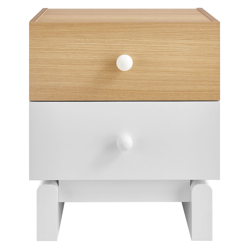 Nolia 2-Drawer Color Block Nightstand by Modway
