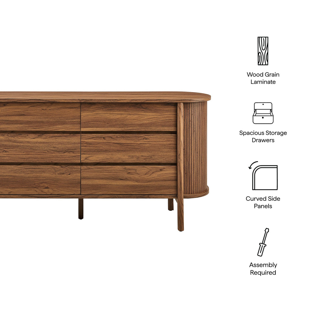 Cadence 6-Drawer Curved Dresser by Modway