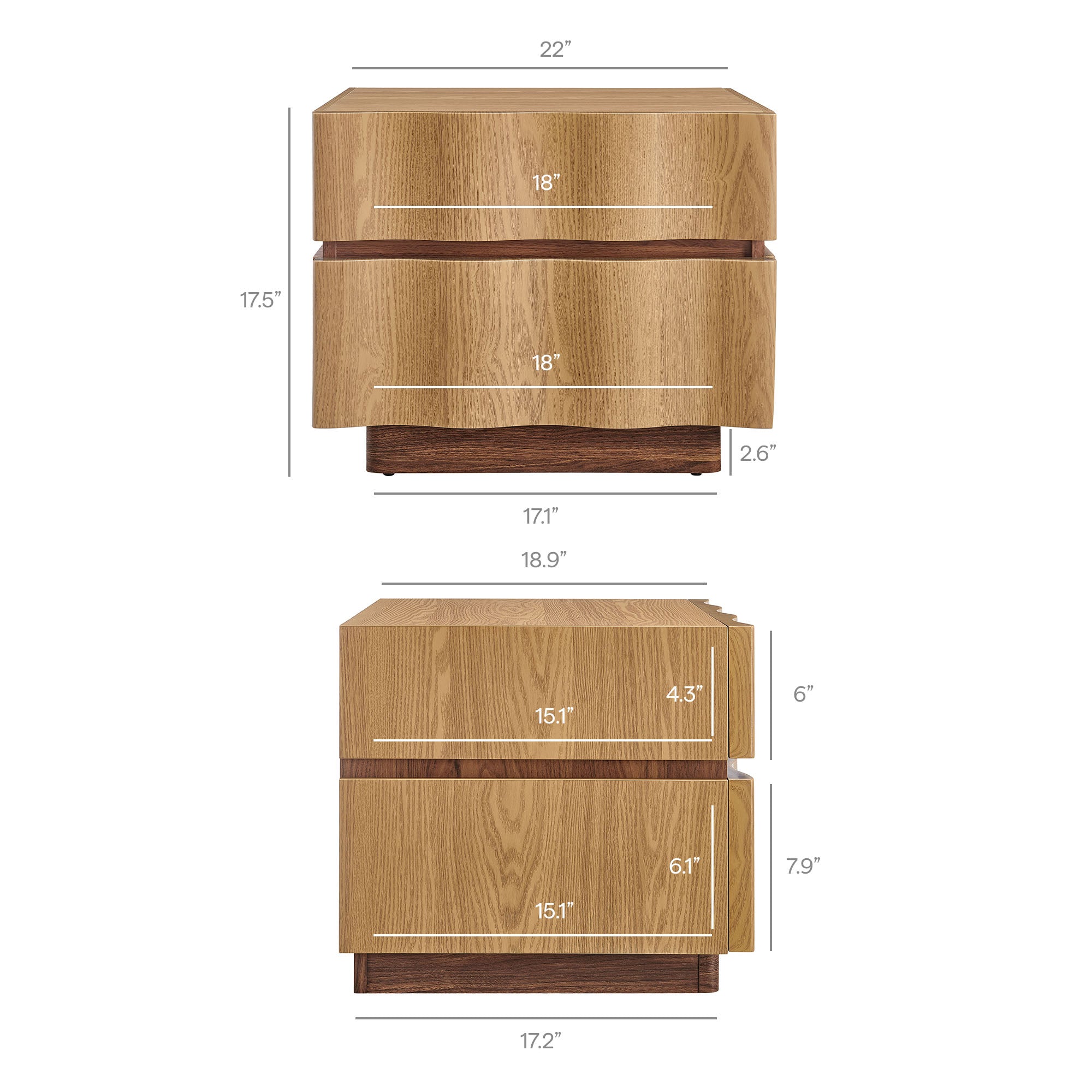 Isola 2 Drawer Nightstand by Modway