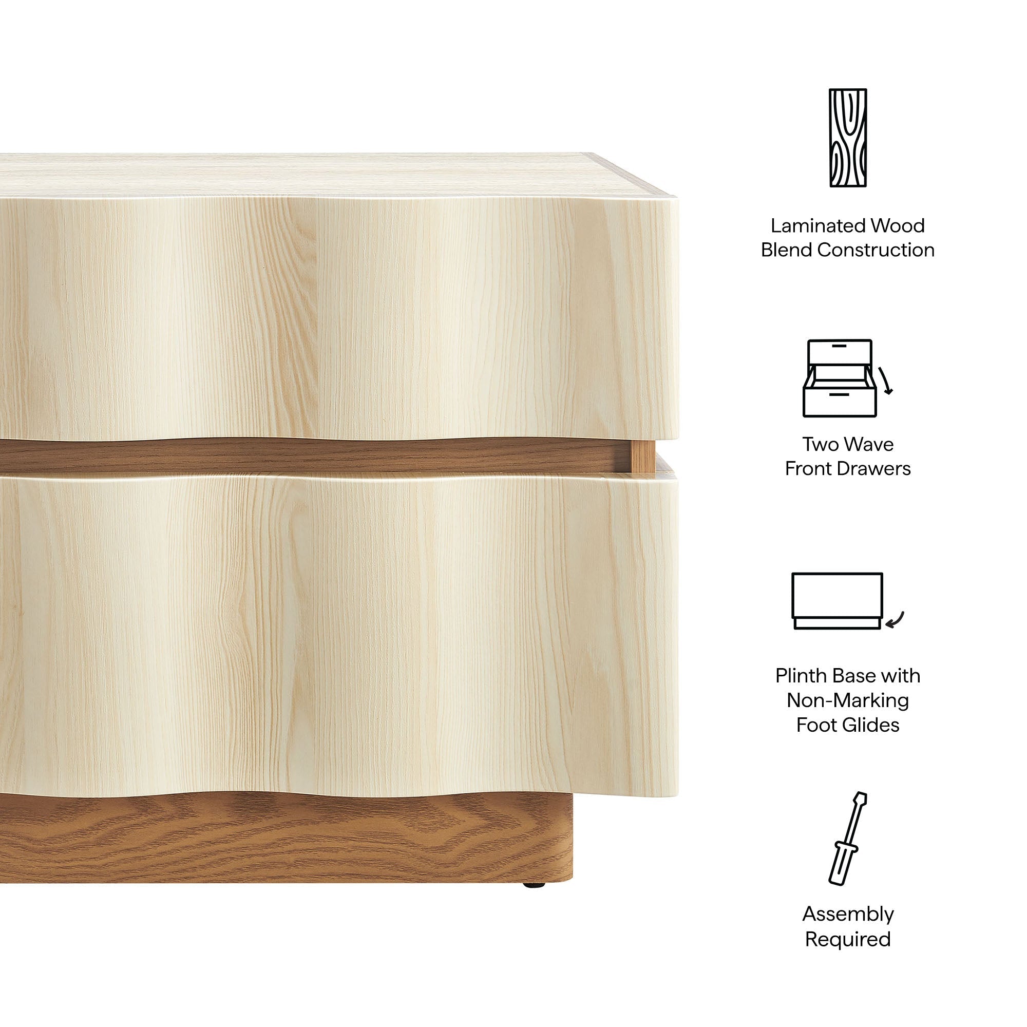 Isola 2 Drawer Nightstand by Modway
