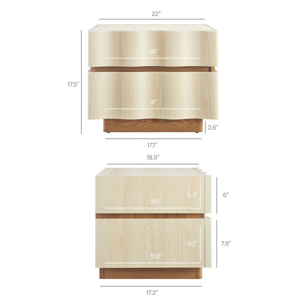 Isola 2 Drawer Nightstand by Modway