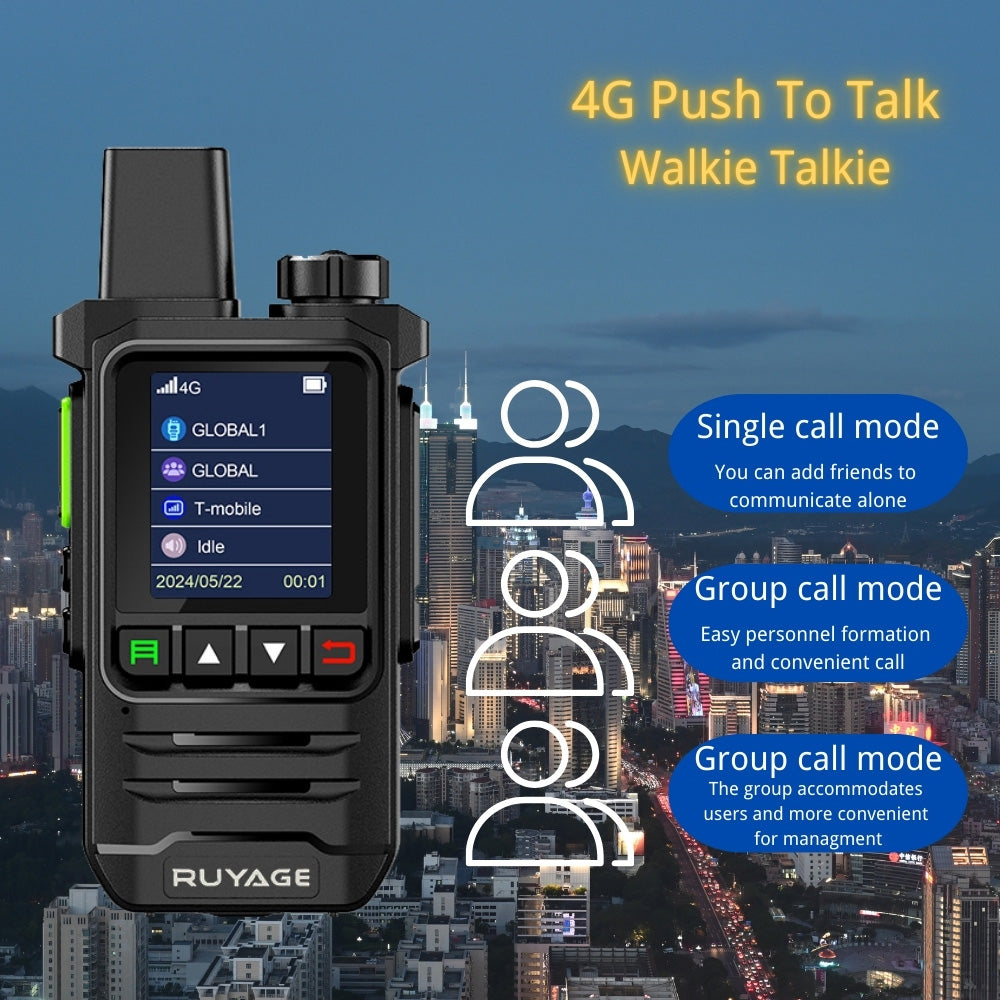 RUYAGE X20 4G LTE PoC Walkie Talkie | 1-Year Service Included