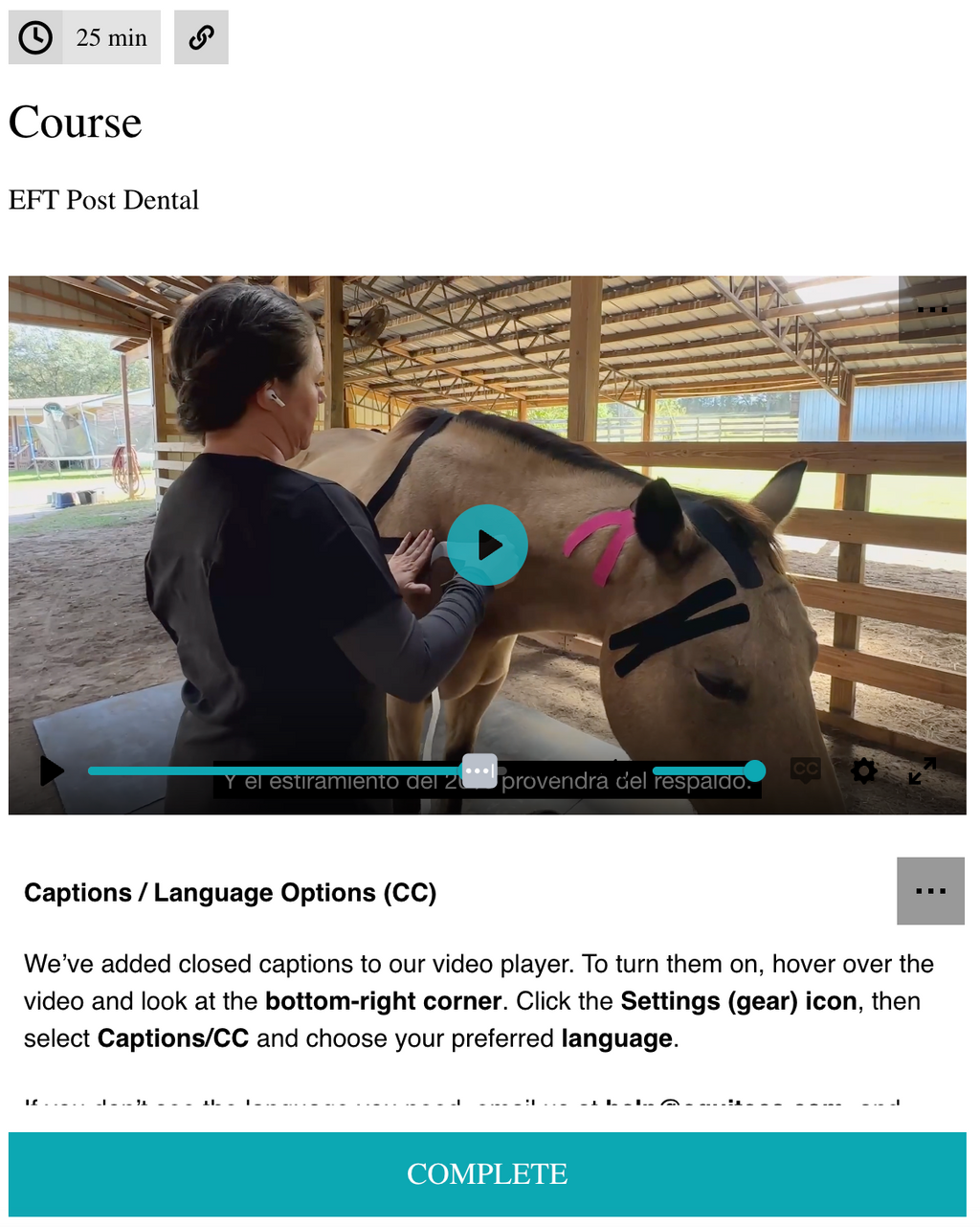 EFT Post Dental Support