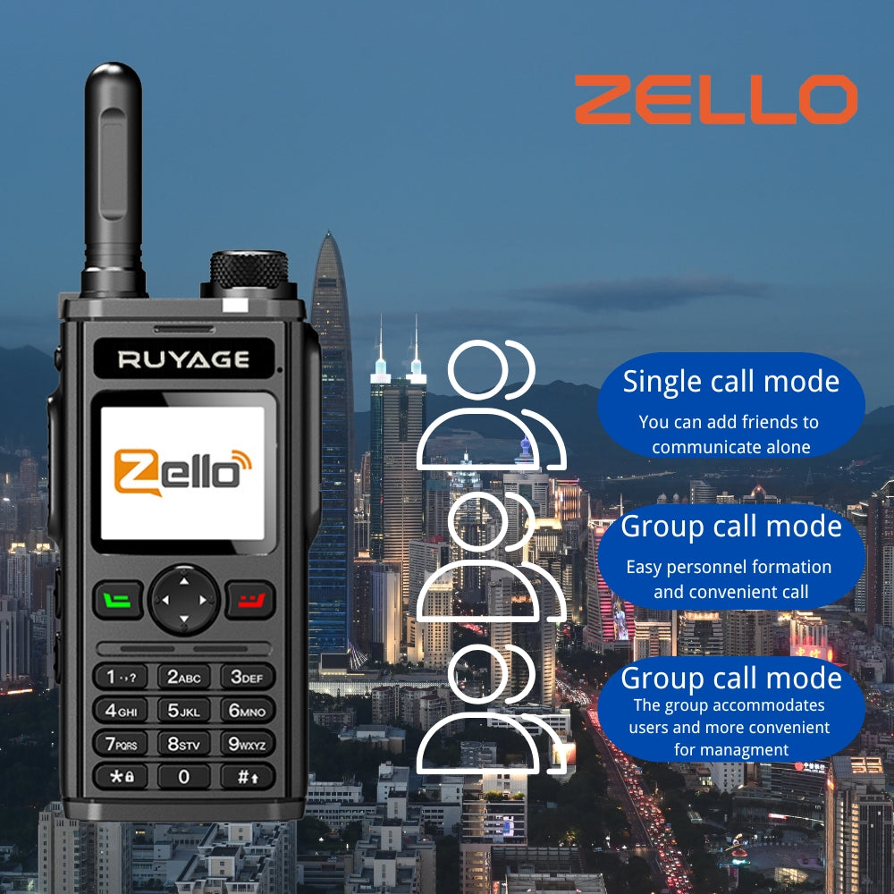 RUYAGE RY98 4G LTE Zello Walkie Talkie | Android PTT Radio