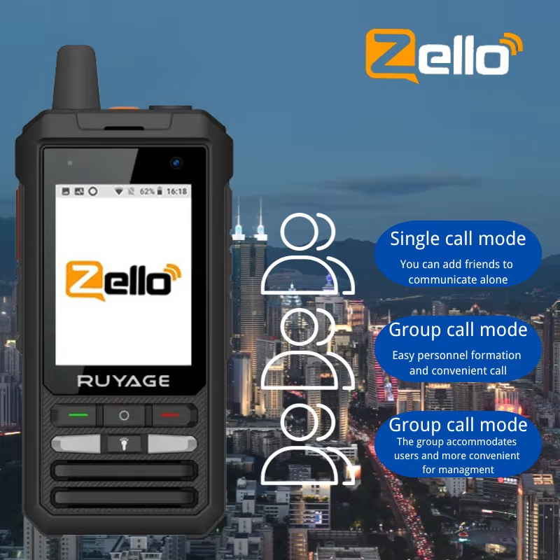 RUYAGE Zello Radio ZL80 | 4G LTE Touch Screen PoC Walkie Talkie