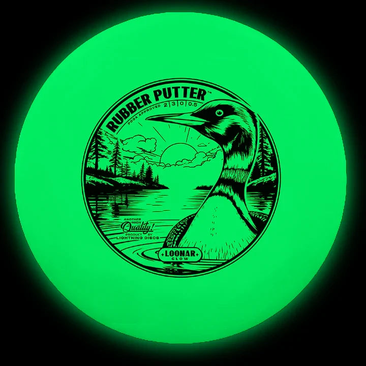 Lightning Loonar Glow Rubber Putter Golf Disc