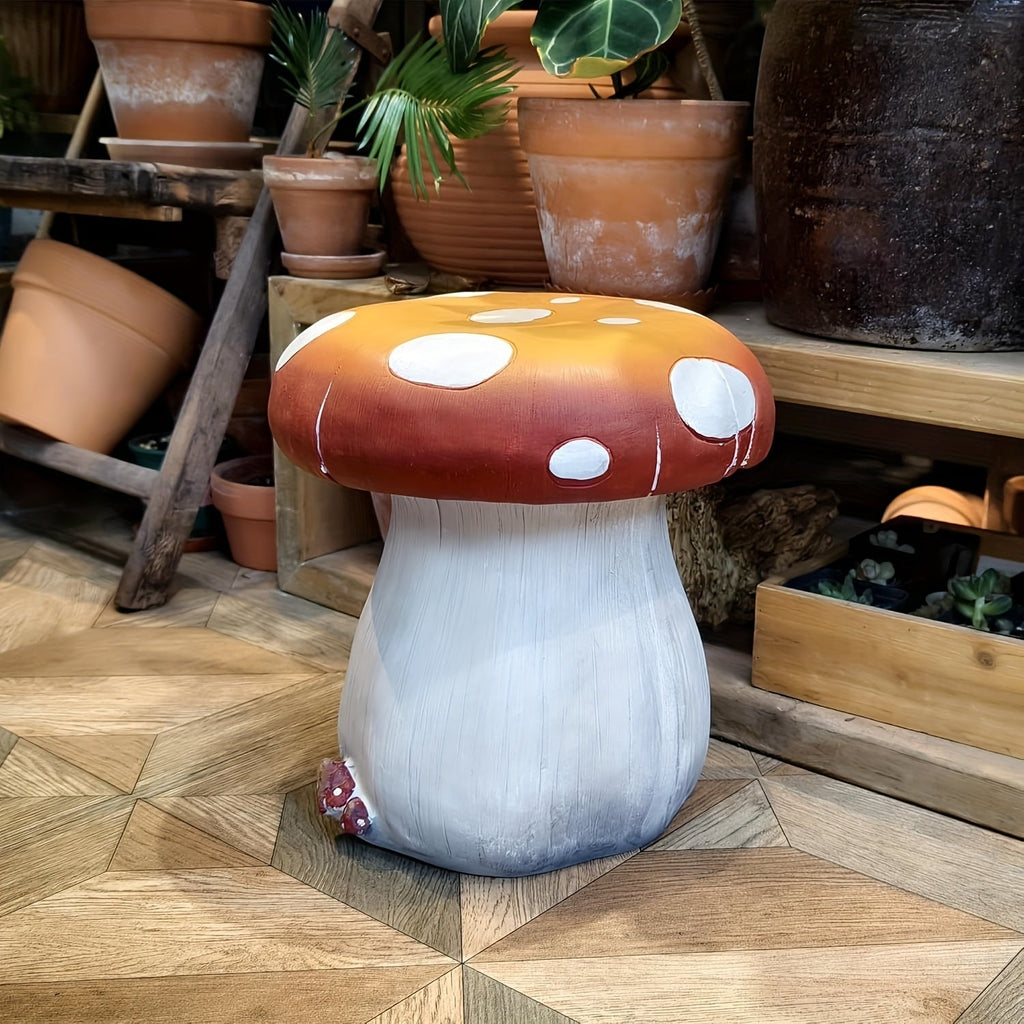 13.4' Oversized Mushroom Statue Stool