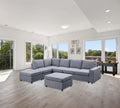 Marley 7-Seat Reversible Modular Sectional Sofa with Ottoman