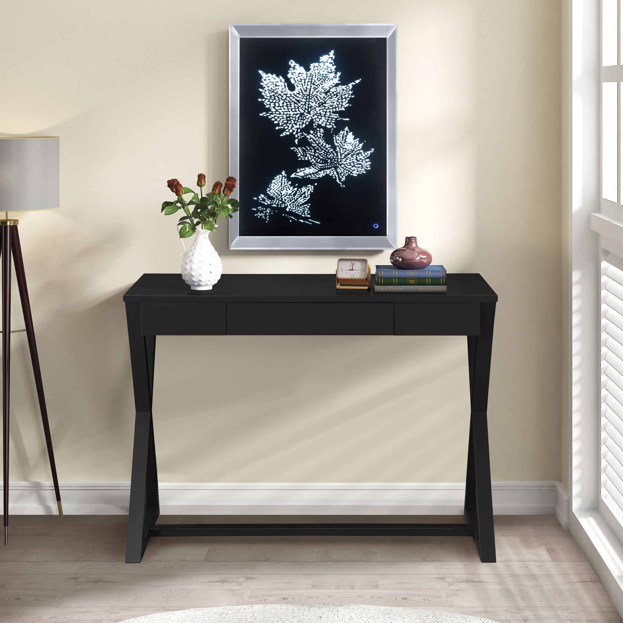Nalo Console Table - Charcoal