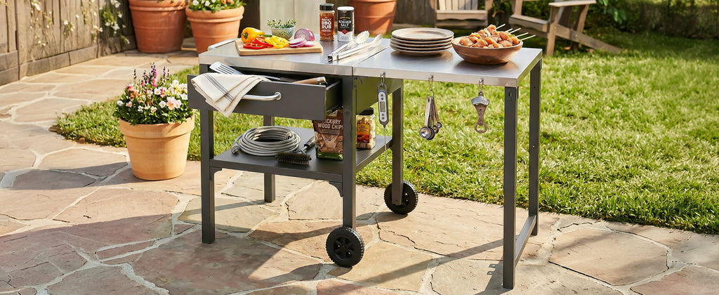 Outdoor Kitchen Cart Foldable Outdoor Prep Station